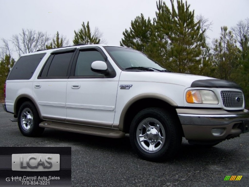 2001 Expedition Eddie Bauer - Oxford White / Medium Parchment photo #1