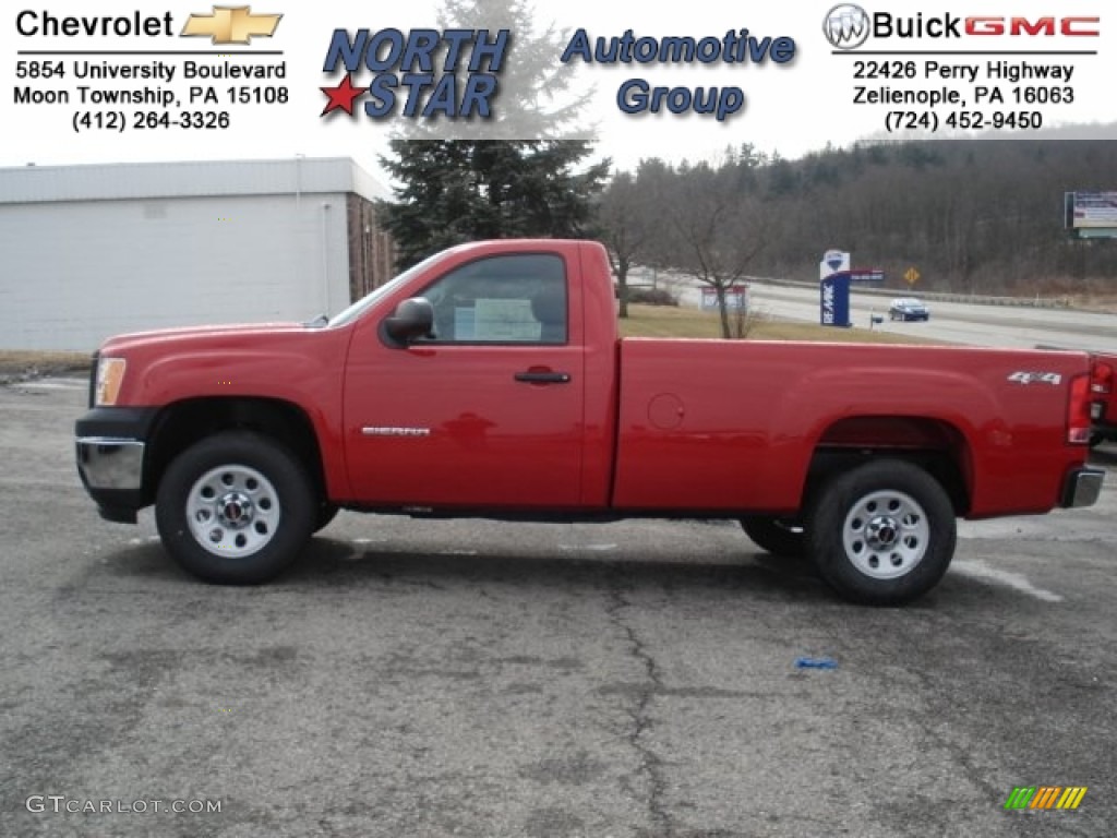 2012 Sierra 1500 Regular Cab 4x4 - Fire Red / Dark Titanium photo #1