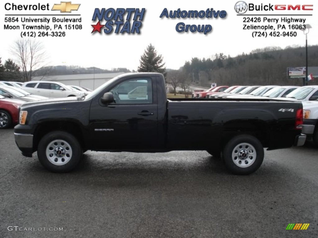 2012 Sierra 1500 Regular Cab 4x4 - Onyx Black / Dark Titanium photo #1