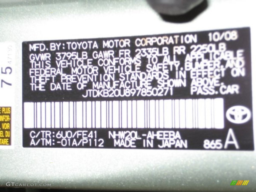 6U0 2009 Toyota Prius Hybrid Parts