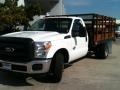 Oxford White 2011 Ford F350 Super Duty XL Regular Cab Chassis Stake Truck