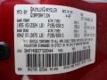  2007 PT Cruiser  Inferno Red Crystal Pearl Color Code PRH