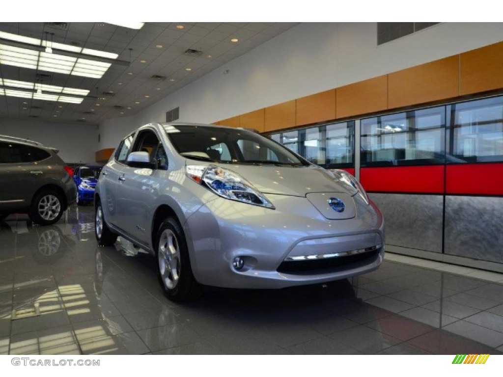 2012 LEAF SL - Brilliant Silver / Light Gray photo #1