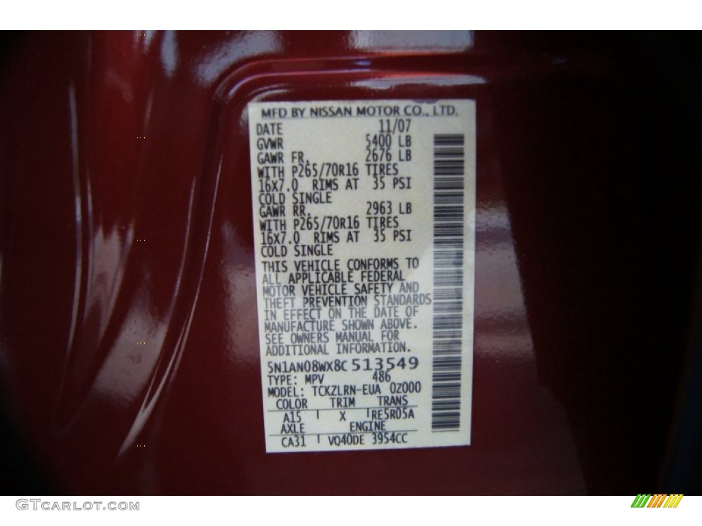 2008 Nissan Xterra X 4x4 Parts Photos
