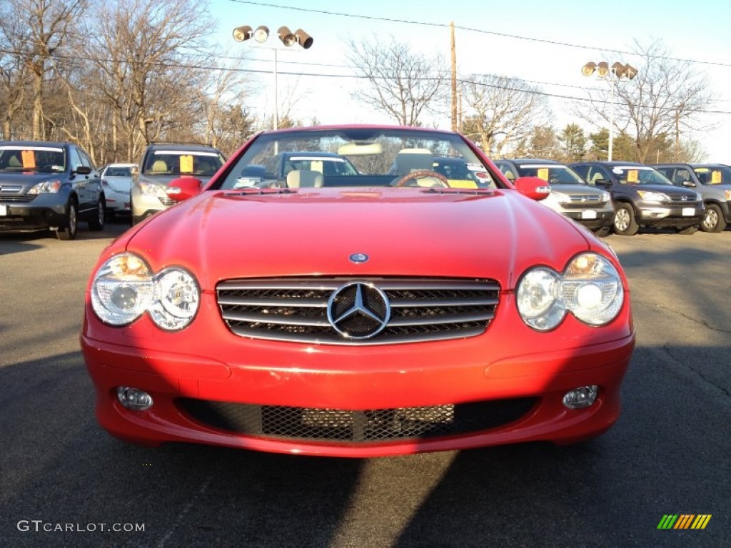 2003 SL 500 Roadster - Magma Red / Stone photo #6