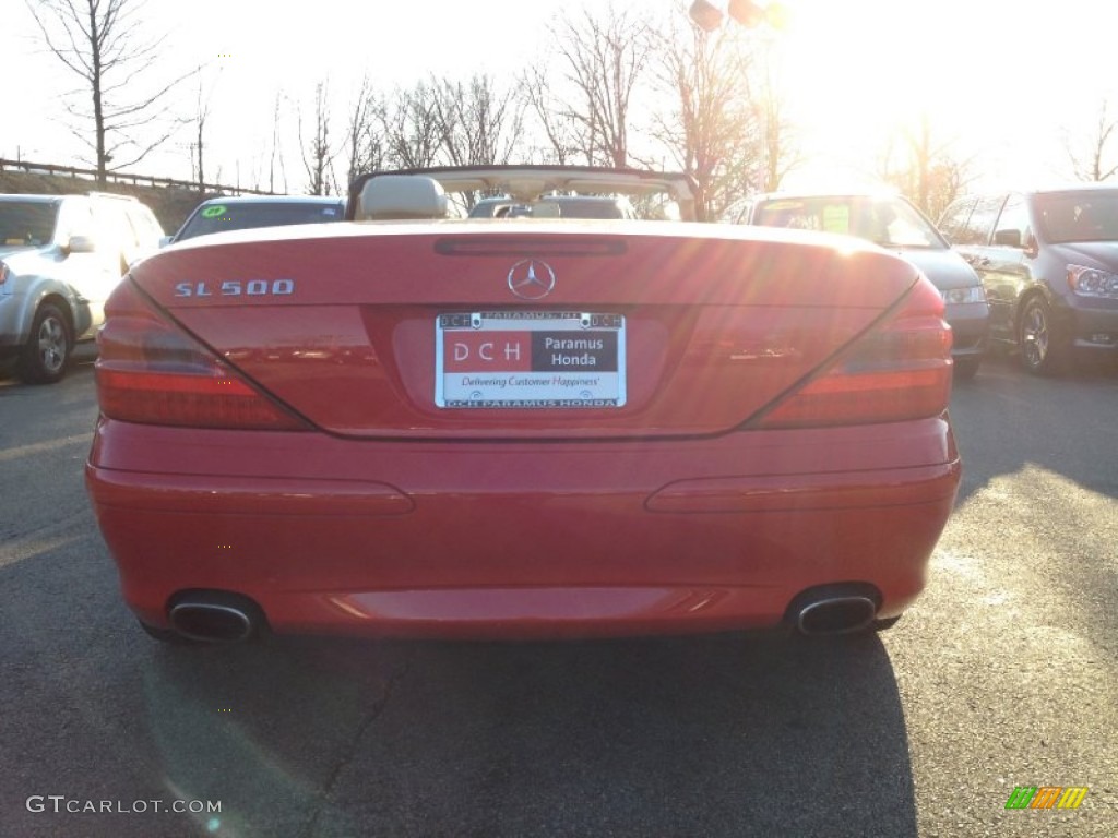 2003 SL 500 Roadster - Magma Red / Stone photo #10