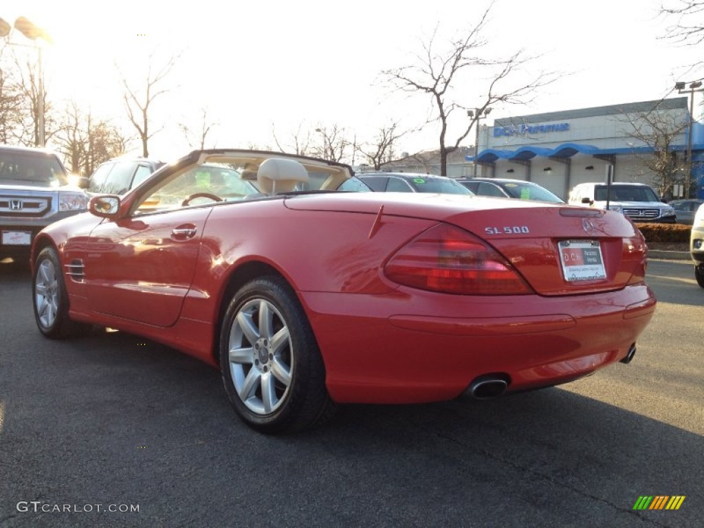 2003 SL 500 Roadster - Magma Red / Stone photo #11