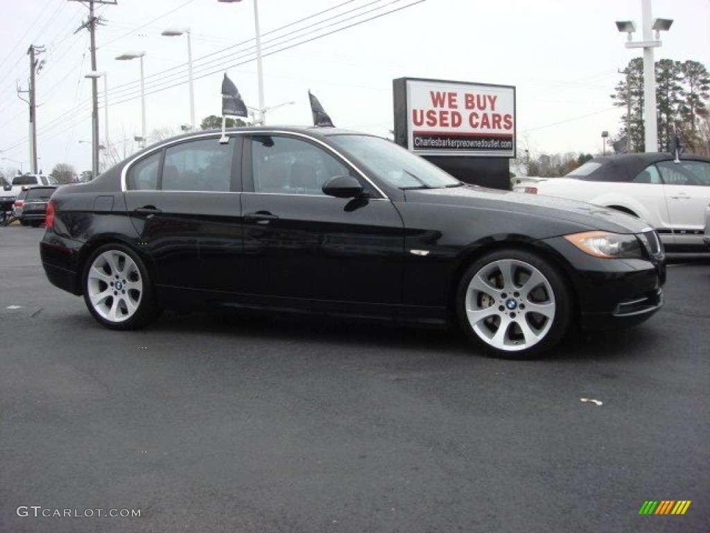 2007 3 Series 335i Sedan - Black Sapphire Metallic / Beige photo #2
