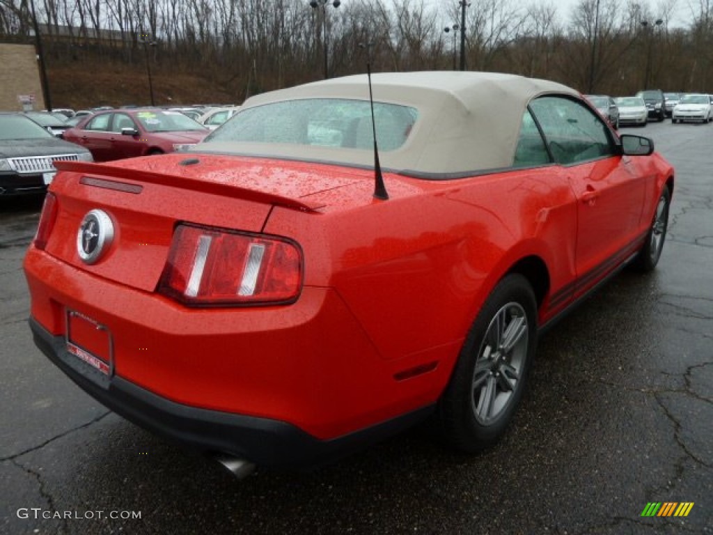 2011 Mustang V6 Premium Convertible - Race Red / Stone photo #4