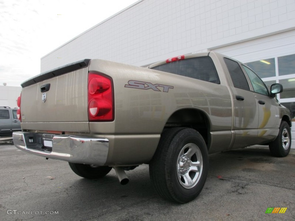 2008 Ram 1500 SXT Quad Cab - Light Khaki Metallic / Khaki photo #3