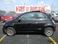 2012 Nero (Black) Fiat 500 Lounge  photo #2