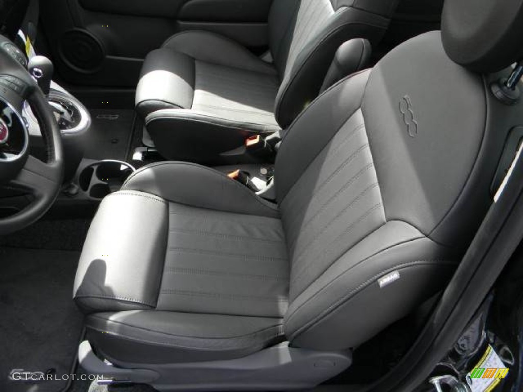 Pelle Nera/Nera (Black/Black) Interior 2012 Fiat 500 Lounge Photo #61200457