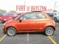 2012 Rame (Copper Orange) Fiat 500 Lounge  photo #2