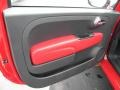 Pelle Rosso/Nera (Red/Black) Door Panel Photo for 2012 Fiat 500 #61200706