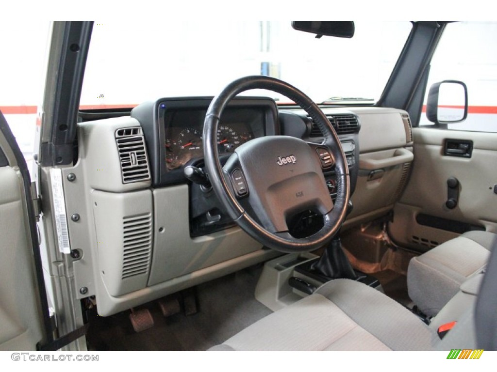 Khaki Interior 2005 Jeep Wrangler Unlimited Rubicon 4x4 Photo #61200803