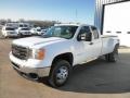 2012 Summit White GMC Sierra 3500HD Extended Cab 4x4 Dually  photo #3