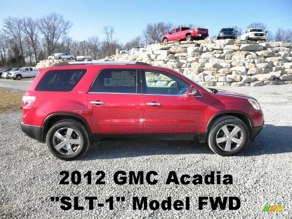 2012 Acadia SLT - Crystal Red Tintcoat / Ebony photo #1