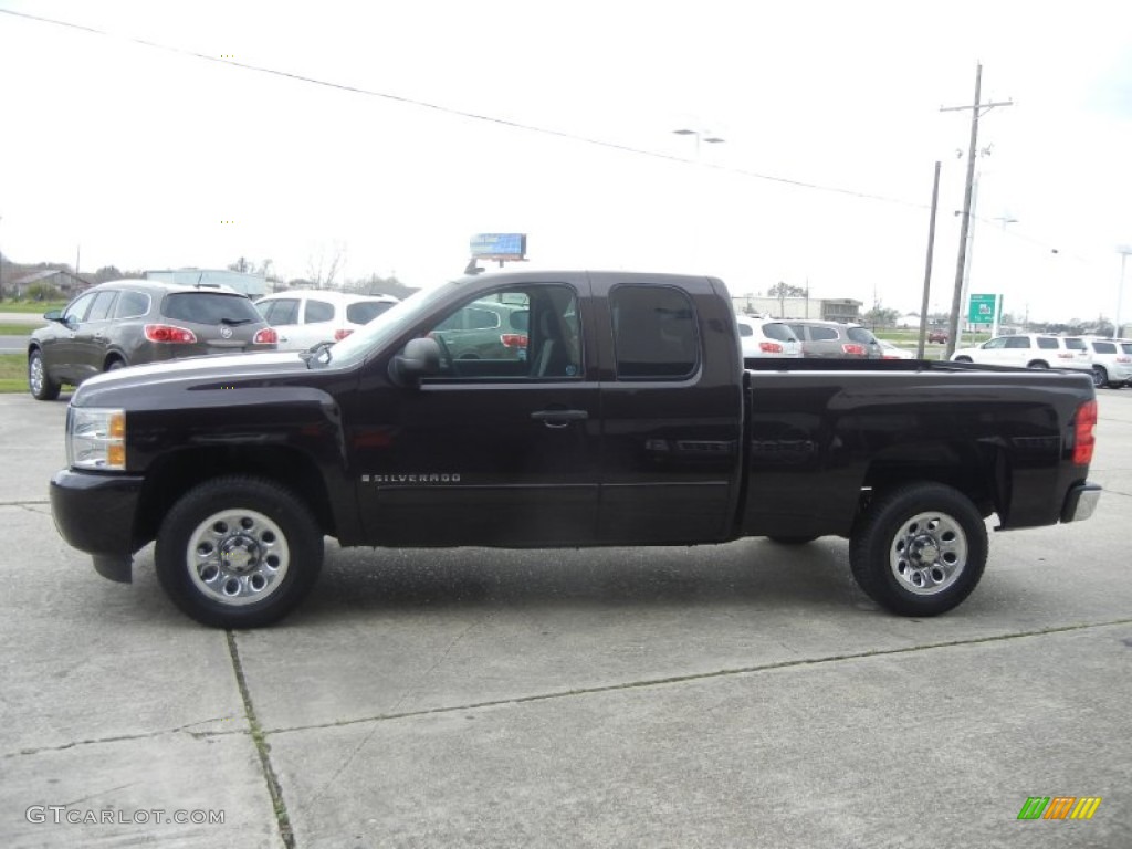 2008 Silverado 1500 LS Extended Cab - Dark Cherry Metallic / Ebony photo #5