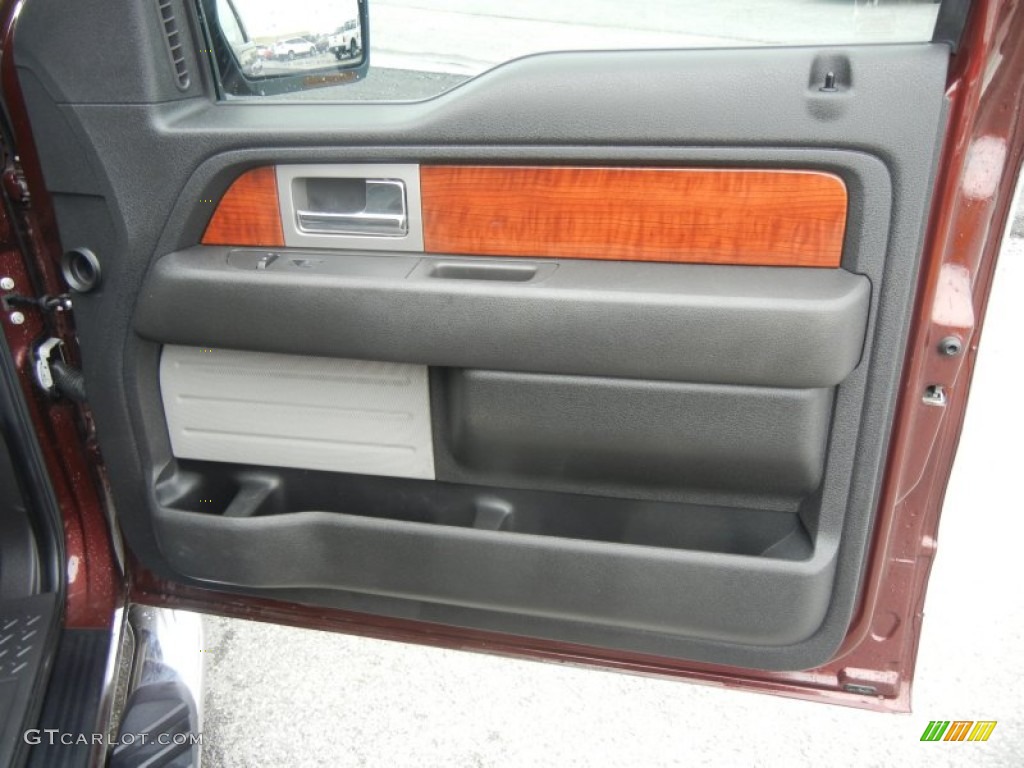 2009 Ford F150 Lariat SuperCrew Black/Black Door Panel Photo #61206622