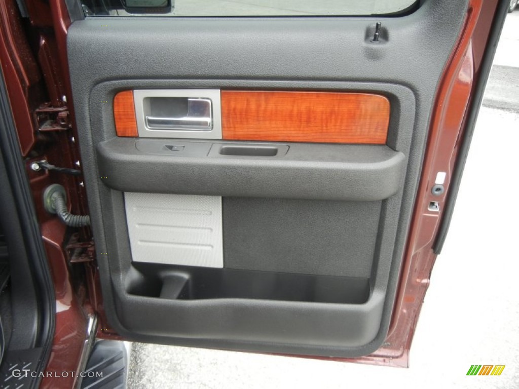2009 Ford F150 Lariat SuperCrew Black/Black Door Panel Photo #61206640