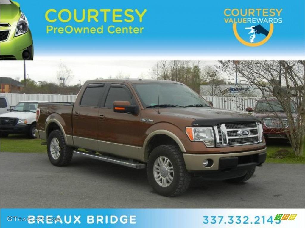 2011 F150 Lariat SuperCrew 4x4 - Golden Bronze Metallic / Pale Adobe photo #1