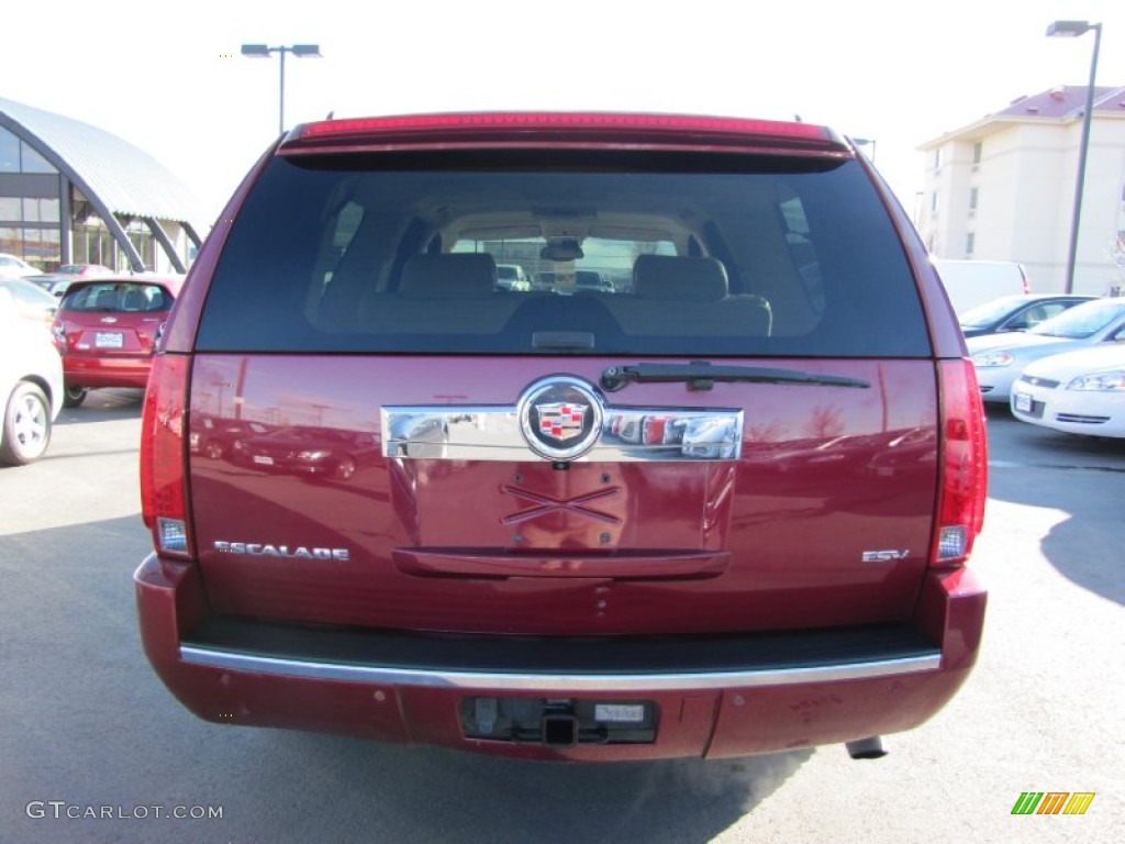 2007 Escalade ESV AWD - Red-E / Cocoa/Light Cashmere photo #6