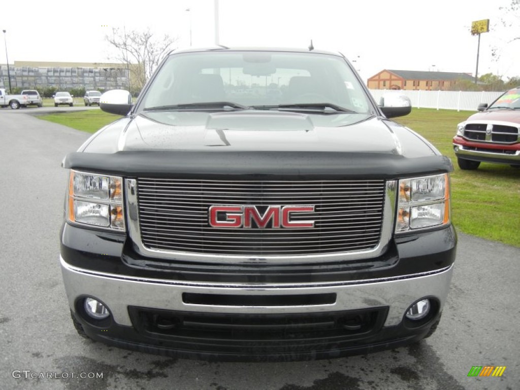 2010 Sierra 1500 SLE Crew Cab 4x4 - Carbon Black Metallic / Ebony photo #2