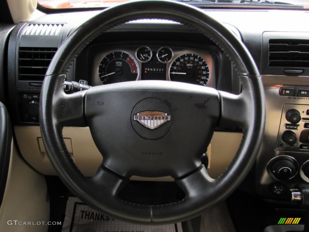 2008 Hummer H3 Alpha Light Cashmere Steering Wheel Photo #61207861
