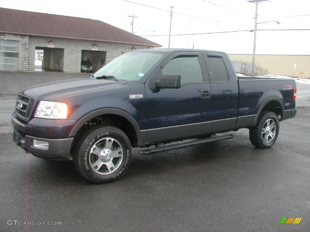 2005 F150 FX4 SuperCab 4x4 - True Blue Metallic / Black photo #2