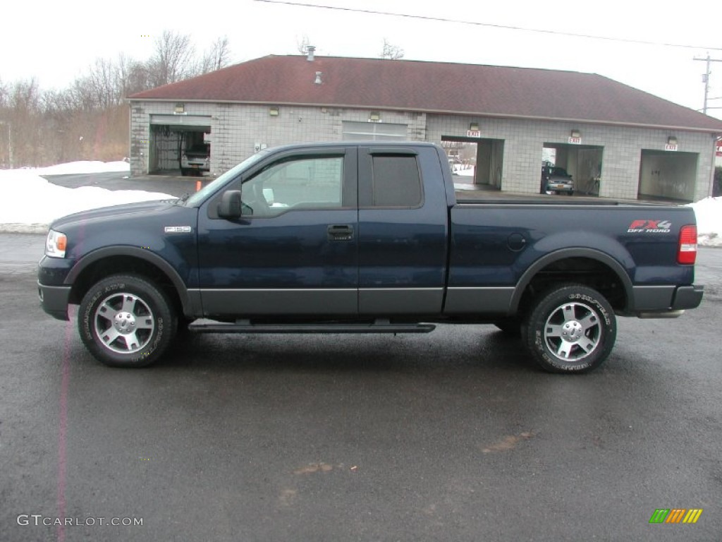 2005 F150 FX4 SuperCab 4x4 - True Blue Metallic / Black photo #4