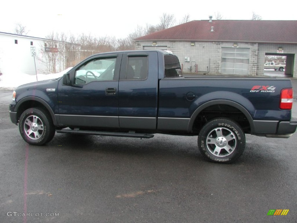 2005 F150 FX4 SuperCab 4x4 - True Blue Metallic / Black photo #5