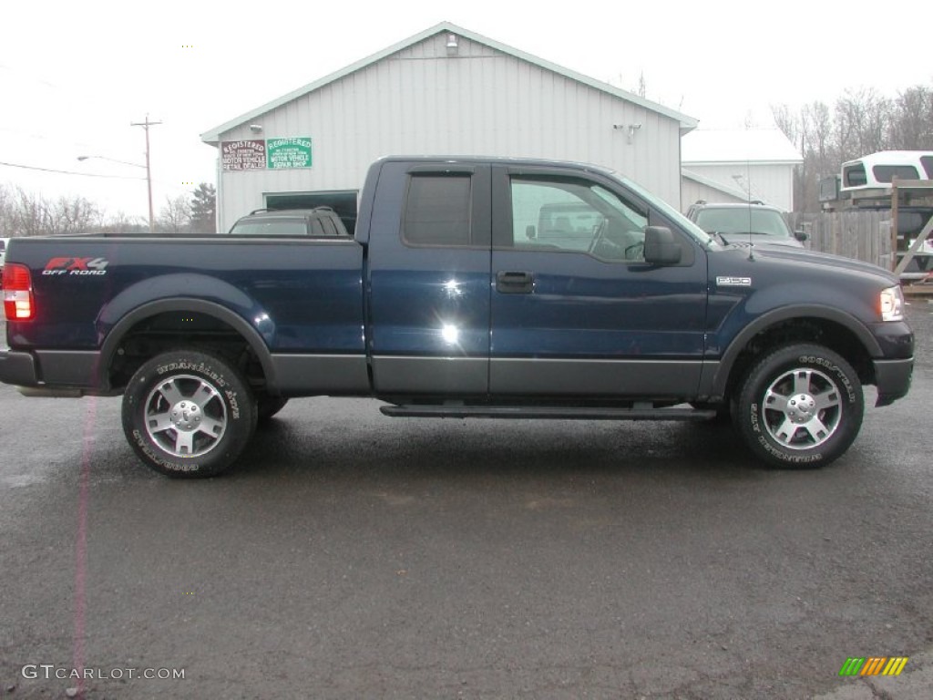 2005 F150 FX4 SuperCab 4x4 - True Blue Metallic / Black photo #12