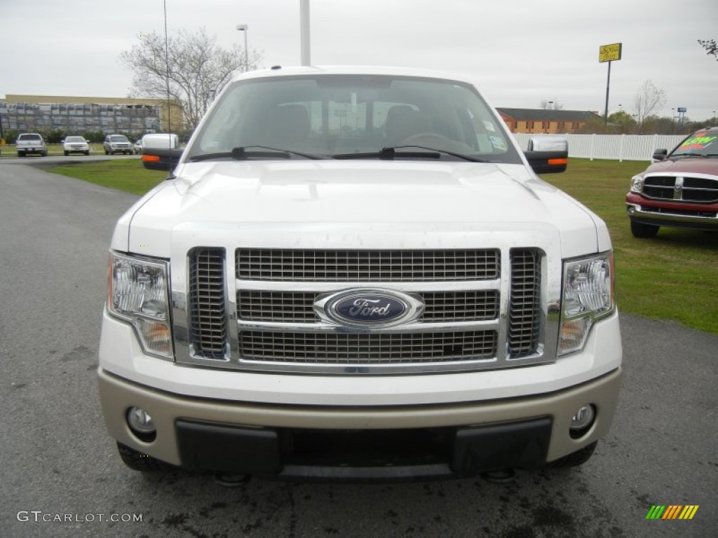 2010 F150 King Ranch SuperCrew 4x4 - White Platinum Metallic Tri Coat / Chapparal Leather photo #2