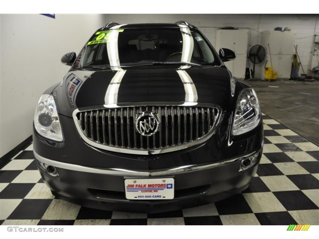 2008 Enclave CXL - Carbon Black Metallic / Ebony/Ebony photo #4