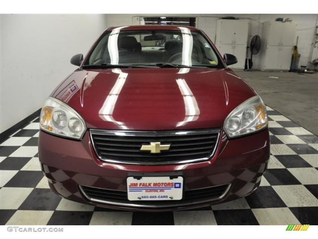 2007 Malibu LS Sedan - Sport Red Metallic / Titanium Gray photo #4