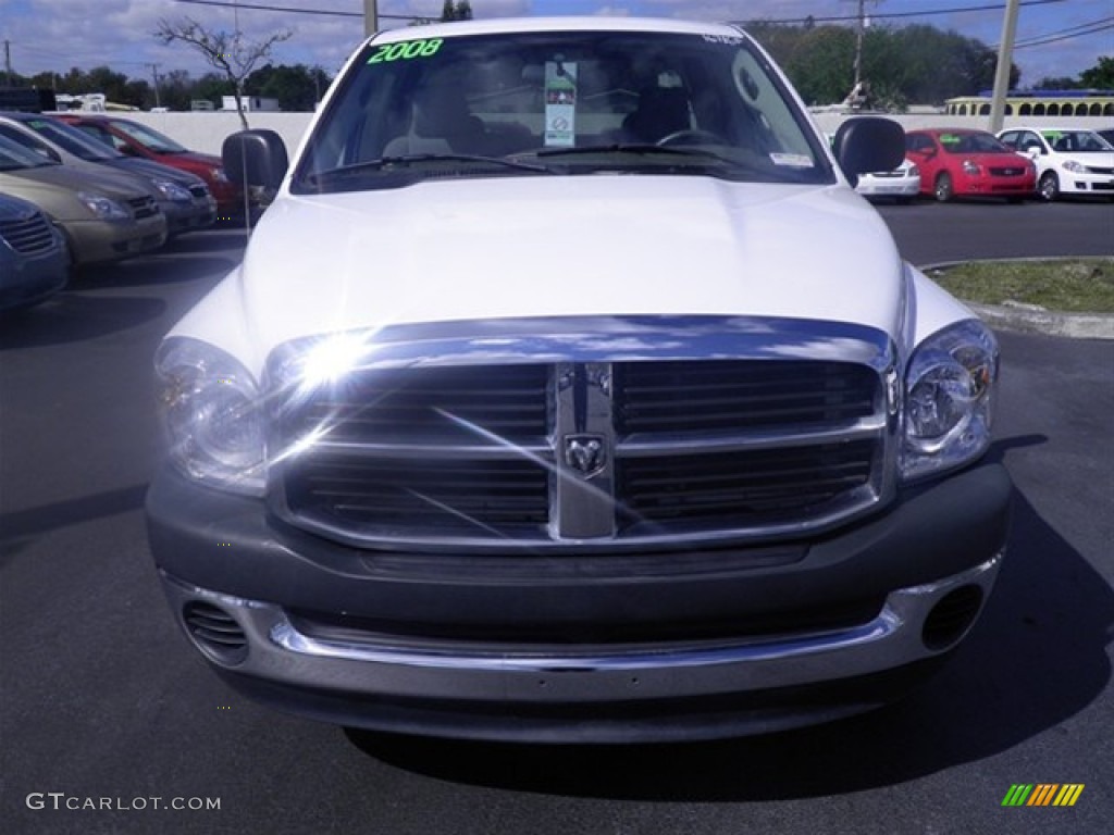 2008 Ram 1500 SXT Quad Cab - Bright White / Medium Slate Gray photo #3