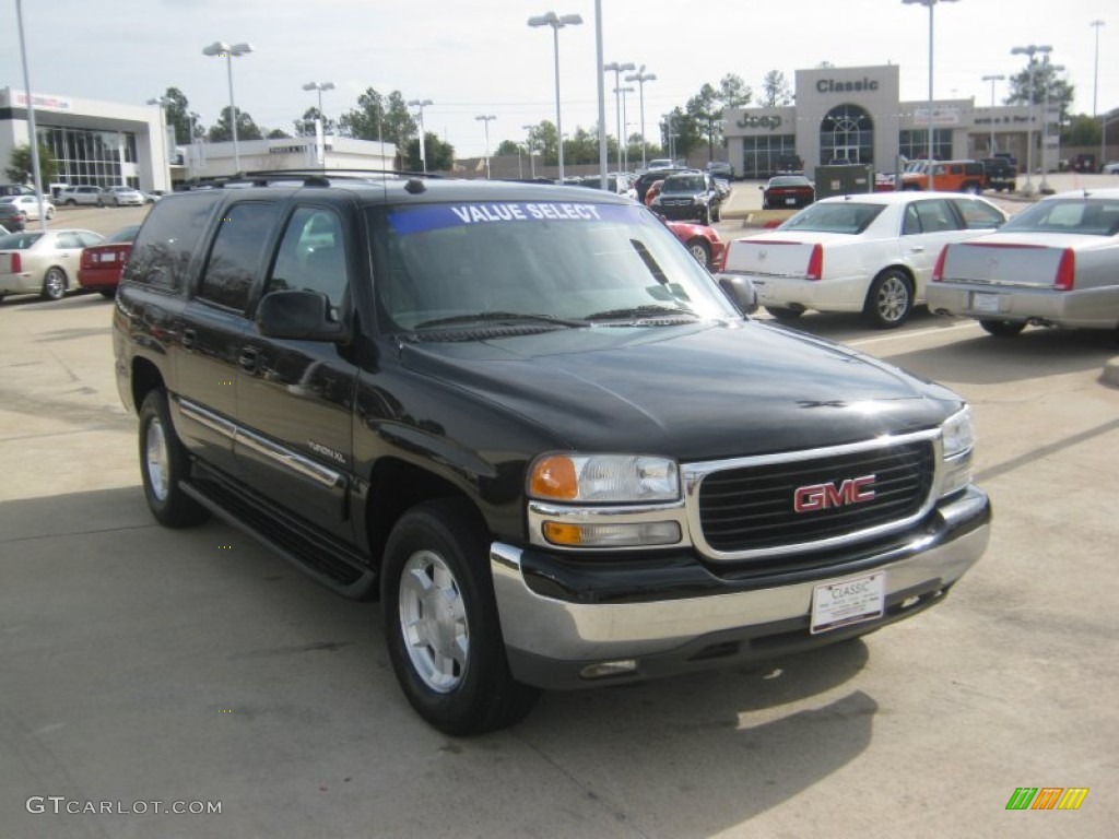 2004 Yukon XL 1500 SLT - Onyx Black / Neutral/Shale photo #7