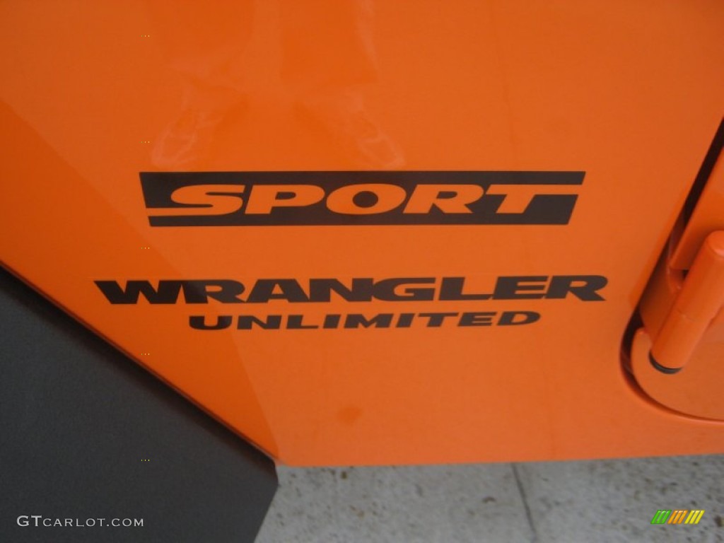 2012 Jeep Wrangler Unlimited Sport S 4x4 Marks and Logos Photo #61213875