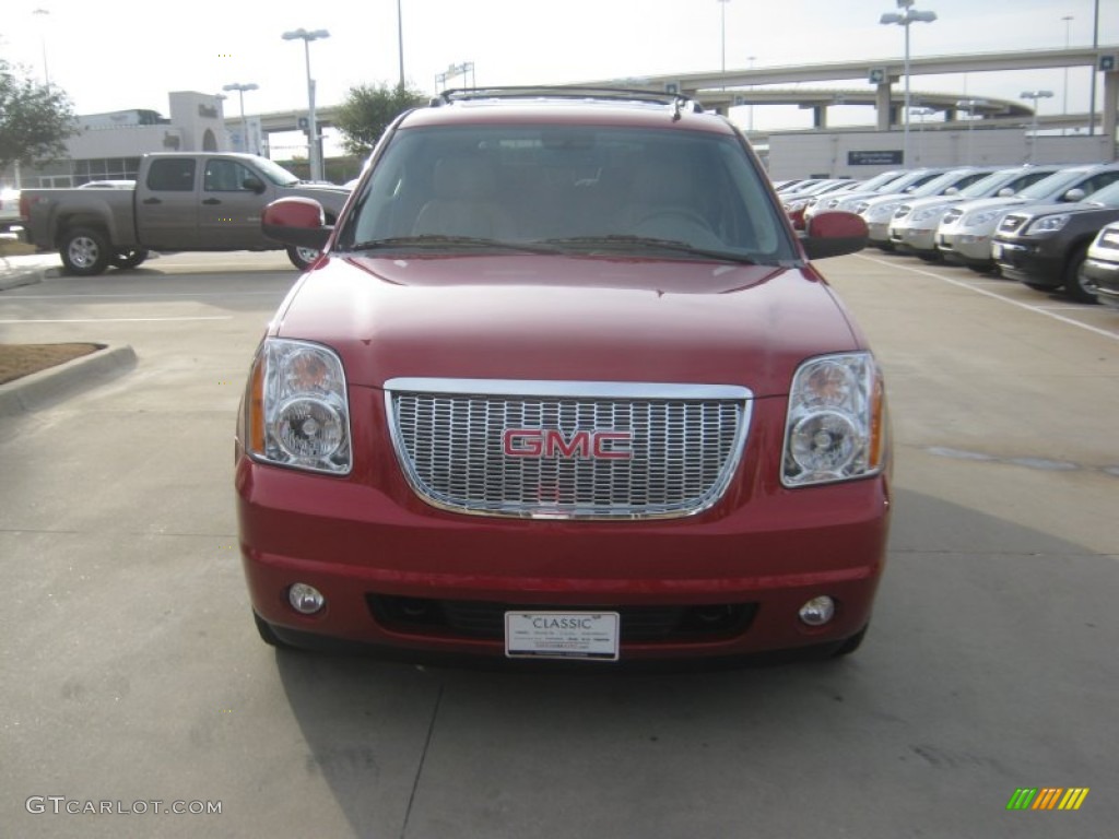 2012 Yukon SLT 4x4 - Crystal Red Tintcoat / Light Tan photo #8