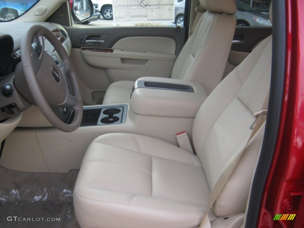 2012 Yukon SLT 4x4 - Crystal Red Tintcoat / Light Tan photo #13