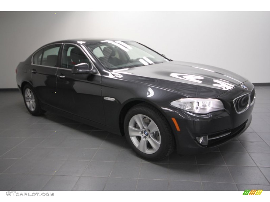 2012 5 Series 528i Sedan - Dark Graphite Metallic II / Black photo #1