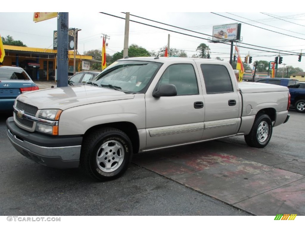 2004 Silverado 1500 LT Crew Cab - Silver Birch Metallic / Dark Charcoal photo #1