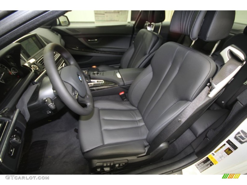 Black Nappa Leather Interior 2012 BMW 6 Series 640i Coupe Photo #61214826