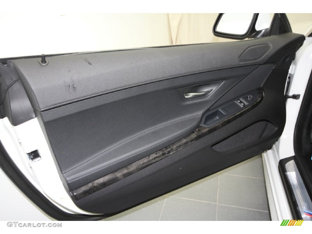 2012 BMW 6 Series 640i Coupe Black Nappa Leather Door Panel Photo #61214910