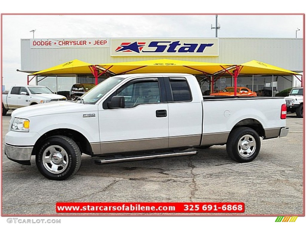 2006 F150 XLT SuperCab - Oxford White / Tan photo #2