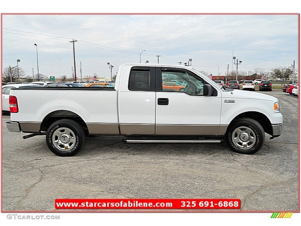 2006 F150 XLT SuperCab - Oxford White / Tan photo #8