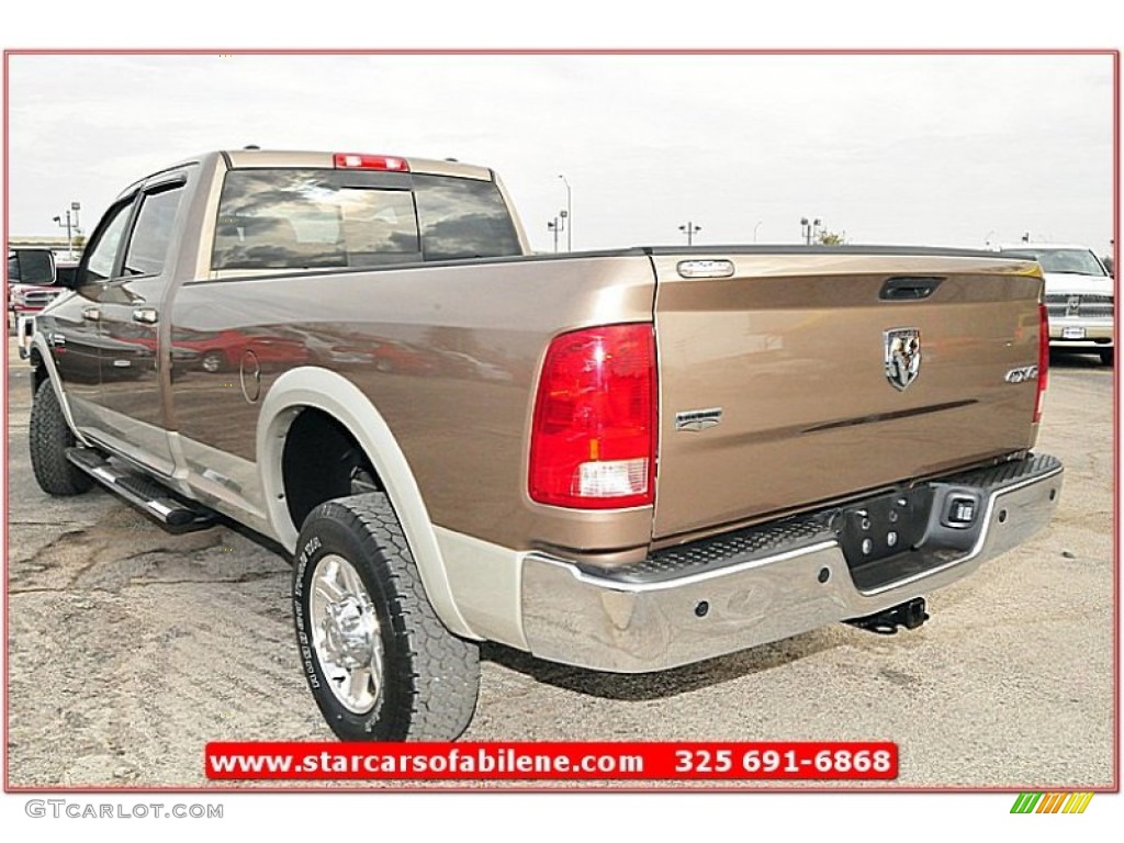 2010 Ram 2500 Laramie Crew Cab 4x4 - Rugged Brown Pearl / Light Pebble Beige/Bark Brown photo #5