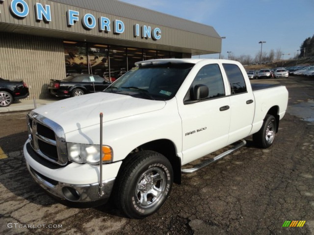 2003 Ram 1500 SLT Quad Cab 4x4 - Bright White / Dark Slate Gray photo #8