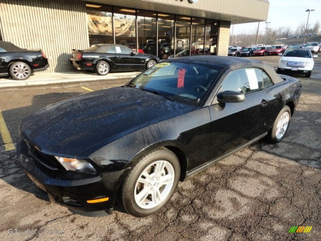 2010 Mustang V6 Convertible - Black / Charcoal Black photo #8