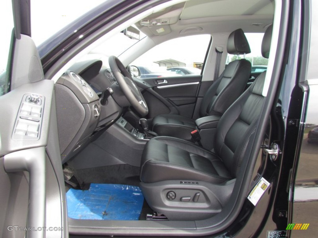 2012 Tiguan SEL - Deep Black Metallic / Black photo #3